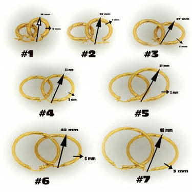 Twisted Hoop Earrings | Gold Classic Twist Design